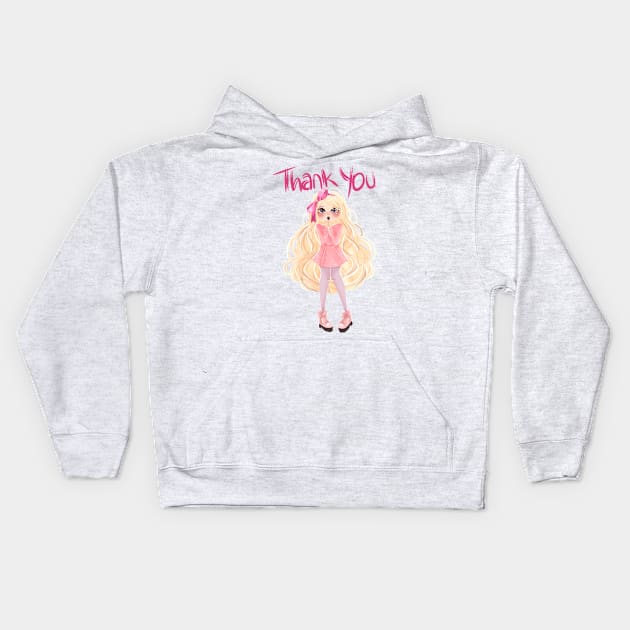 cute girl Kids Hoodie by dindafirstiana